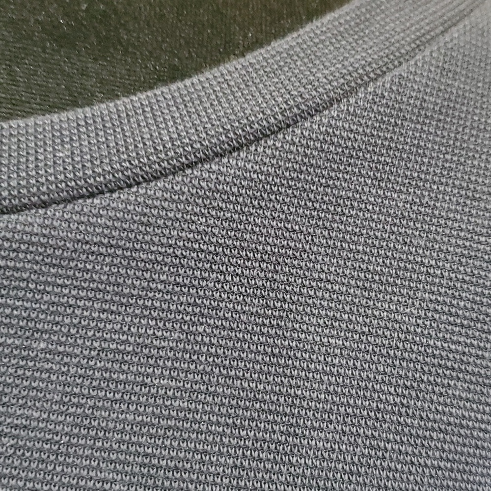 COS navy blue 3/4 sleeve block mixed fabric top - Picture 2 of 7